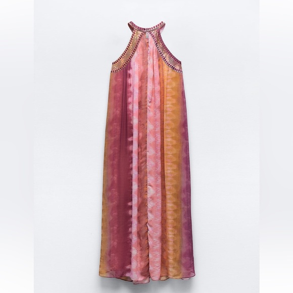 ZARA SEQUIN TIE-DYE DRESS - Picture 3 of 7